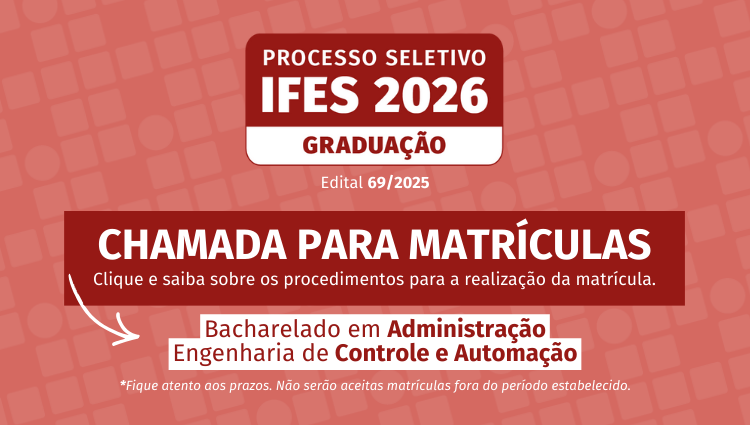 Chamada para Matrículas - Cursos de Graduação