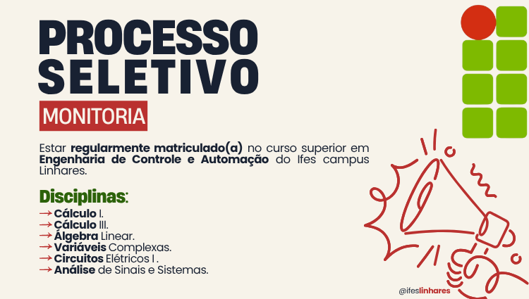 Processo Seletivo simplificado para monitoria