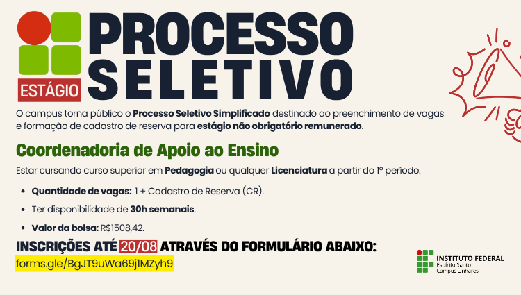 Edital 14/2026 - Estagiários